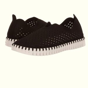 Isle Jacobsen Black Perforated Slip On Shoe EU 41